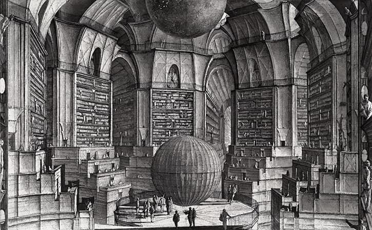 Art interpretation of the library of Babel